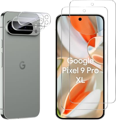 Screenprotector geschikt voor Google Pixel 9 Pro XL - 2 stuks Beschermglas van glas Transparante glazen schermbeschermfolie + 2 stuks Camera Protector