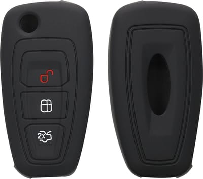 kwmobile autosleutel hoesje geschikt voor Ford 3-knops inklapbare autosleutel hoes - TPU autosleutel behuizing - Beschermende auto sleutel case - Sleuteletui in zwart