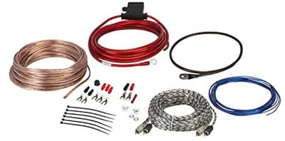 Complete 2-kanaals Versterkerbekabelingsset voor Audio-installatie - 10 Gauge (2,6 mm)