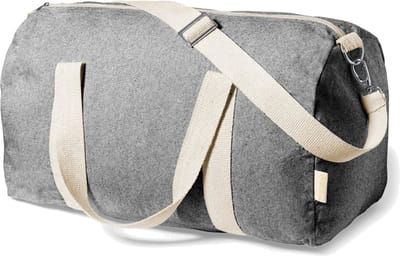 Reistas Nature - 49x26x24 cm - retro zwart/naturel - weekendtas - sporttas