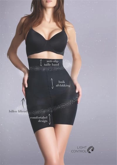 Penti Shapewear Corrigerend Ondergoed dames Hoge Taille Short Corset 110 Denier - Ondergoed Dames - Maat S/M - ZWART
