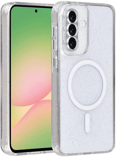 TUNIQ telefoonhoesje voor Samsung Galaxy A56 - MagSafe met glitter - Transparant