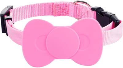GPS KattenTracker - Zonder Maandelijkse Kosten - Werkt Met iOS/Android - IP67 Waterdicht - CR2032 Batterij (1+ Jaar) - Verstelbare Nylon Halsband - Roze
