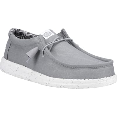 HEYDUDE - Wally Canvas Heren Instappers Light Grey - Maat 41