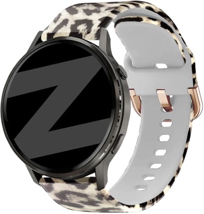 Bandz Siliconen bandje 'Lucky Leopard' geschikt voor Garmin Vivoactive 4s / Vivomove 3s / Venu 4 - 41mm / Venu 3s / Venu 2s / Forerunner 265s / Forerunner 255s - Luipaard