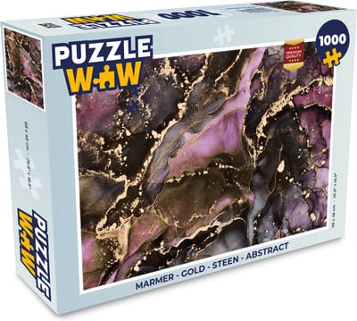 Puzzel Marmer - Gold - Steen - Abstract - Legpuzzel - Puzzel 1000 stukjes volwassenen