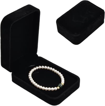 Elegante Zwarte Velvet Sieraden Doos 7 x 10 x 4 cm, Perfect voor Armbanden en Kettingen, Ideaal als Cadeau voor Verjaardagen en Bruiloften