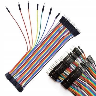 Rosfix Verbindingskabel Set 40 Stuks - Mannelijk-Vrouwelijk - 20 cm, Multikleuren, Koper - Geschikt voor Arduino