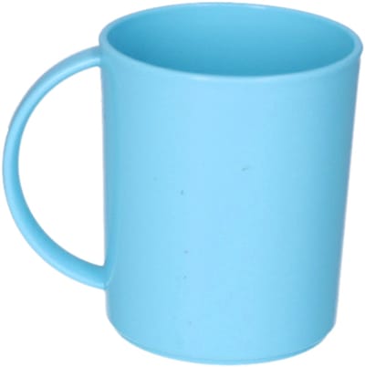 Plasticforte onbreekbare Drinkbekers - kunststof - 350 ml - blauw - kinderen - camping- mokken