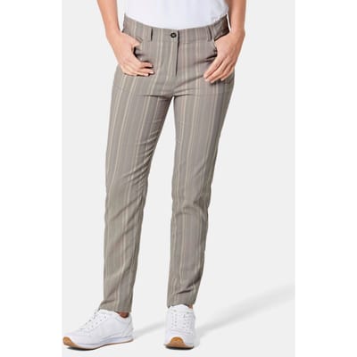 Sportieve broek met structuur van elastisch materiaal - grijs - Gr. 38 van Goldner Fashion