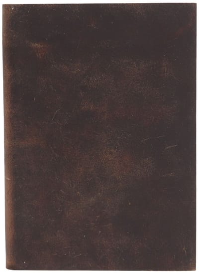 Leren Notitieboek - Zwartbruin notitieboek - 100 gelinieerde pagina's - 18x13cm
