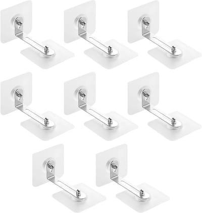 8 Stuks Wandankers voor Meubels, Antikantel Beveiliging, Zelfklevende Wandbevestigingen voor Kasten en Meubels, Veiligheidsoplossingen voor Kinderen en Huisdieren