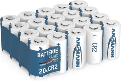 CR2 3 V lithiumbatterijen 20 stuks voor camera, flitslicht, alarmsysteem, afstandsbediening en smarthome