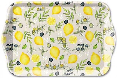 Tray melamine 13x21 cm Olives and lemon