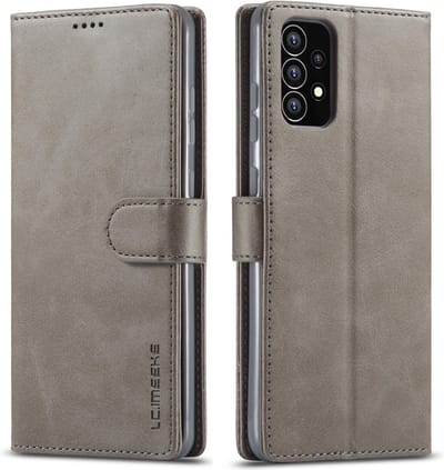 LC.IMEEKE Hoesje - Geschikt voor Samsung Galaxy A53 Hoesje - LC.IMEEKE Luxe Book Case - Grijs