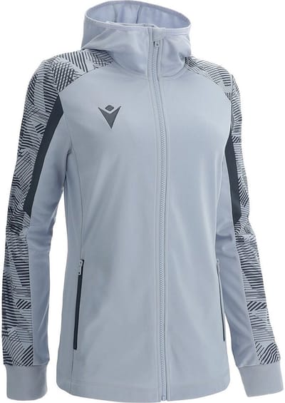 Macron Excellence Aphrodite Jas Met Kap Dames - Zilver / Antraciet | Maat: 3XL