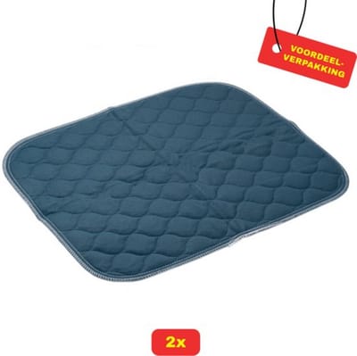 Wasbare stoelbeschermer - Blauw- 40 x 50 cm - Incontinentie onderlegger stoel of bed - 2x1 voordeelverpakking