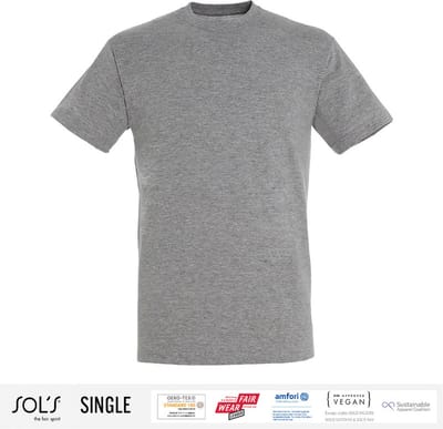 Sol's Heren T-Shirt 100% biologisch katoen Ronde hals Grg Maat S