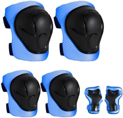 Kinder Beschermingsset - Valbescherming Set - Buitensporten - Verstelbare Riemen - 2-14 Jaar - Blauw Paars