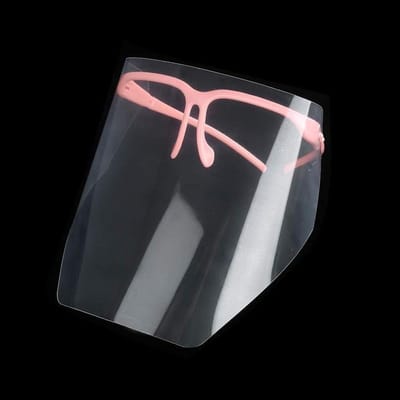 Gezichtsmasker met 10 stuks Anticondensvizier voor tandheelkundige bescherming - Thuis, Winkel, Professioneel Gebruik - Roze