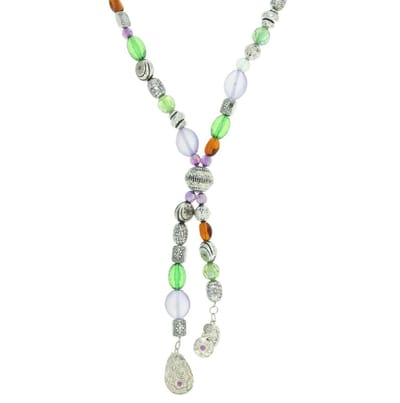 Behave - Lange ketting kunststof kralen - 60,5 cm (+ verlengketting 7 cm)