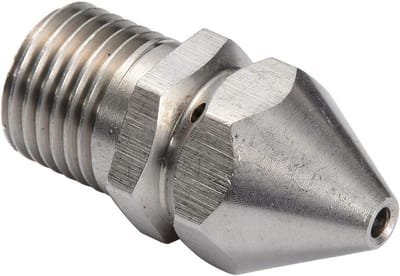 Roterend Rioolreinigingsmondstuk Hogedrukreiniger - 1/4" Mannelijk met 1 Voor en 3 Achter Jets