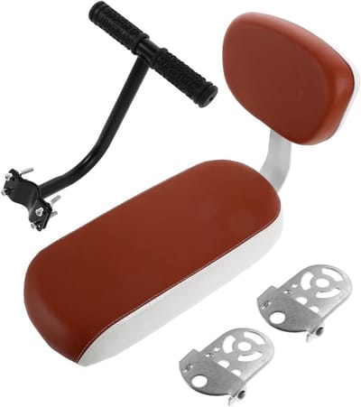 Fiets Achterbank - Fiets Zitje - Comfortabel Fietsen - Met Rugleuning - 33x16x5cm - Bruin