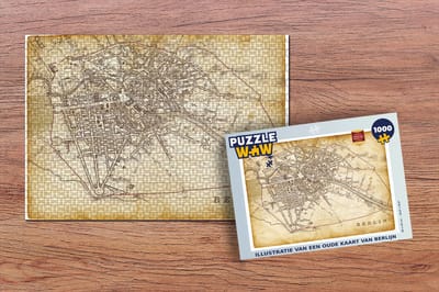 Puzzel Illustratie van een oude kaart van Berlijn - Legpuzzel - Puzzel 1000 stukjes volwassenen