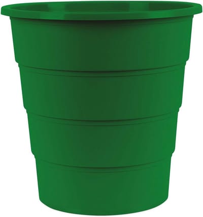 Ronde Prullenbak 16 Liter Groen Kunststof voor Kantoor en Keuken