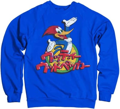 Woody Woodpecker Sweater/trui -S- Washed Japanese Logo Blauw