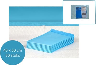 Hygostar - Incontinentie bed onderleggers - Wegwerp onderleggers - 40x60 cm - 50 stuks - Matrasbeschermer - Bedonderlegger