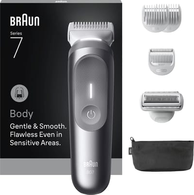 Braun Body Groomer Series 7 BG7550 +6 Verzorgingstools - Trimmen & Scheren - Waterdicht - Grijs