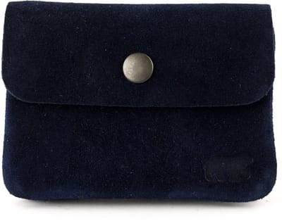 Bear Design Pietje Suede Leren Portemonneetje - Blauw