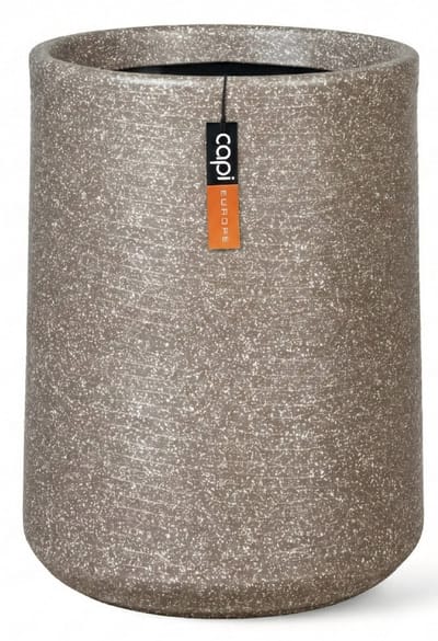 Capi Europe - Sandbag hoog Arc Granite - 38x50 - Beige - Bloempot Voor binnen en buiten - Beschikbaar in XL formaten - Breukbestendig - 100% Recyclebaar - Levenslang garantie - NBGS8291