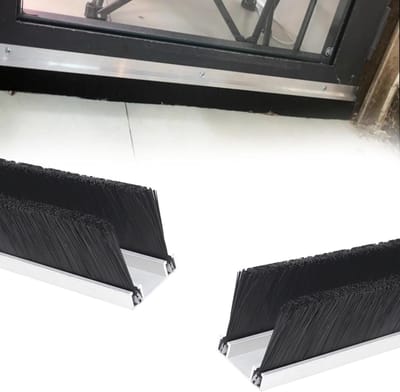 Deurborstel onderkant - Veegafdichting deur - Vuil weren - Modulaire structuur - 120MM borstelhoogte - Zilver