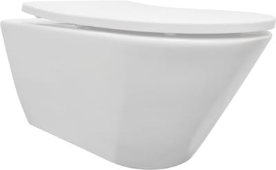 Wiesbaden Stereo wandcloset rimless met Shade slim toiletzitting softclose en quick release mat wit