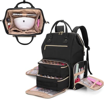 Nagellak Tas met Nageldroger en Accessoires - Draagbare Nagelverzorgingsoplossing - Gepatenteerd Ontwerp