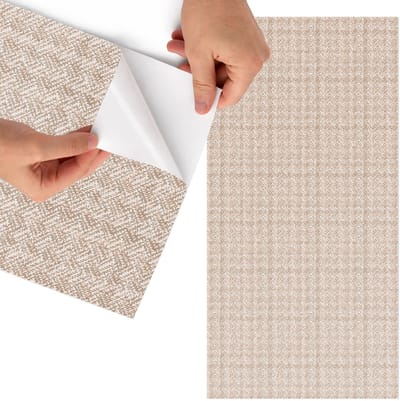 Tulup Meubelfolie - Beige patronen Decoratiefolie Zelfklevend - 65x130 cm - Beige Meubelfolie - Decoratiefolie - Rustiek Meubelfolie - Meubel Wrap Folie - Woonkamer decoratie - Gestructureerd