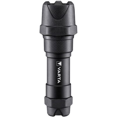 Varta - Varta Indestructible F10 Pro LED Flashlight (Incl. 3X Longlife Power Aaa Batterijen, Geanodiseerd Type Ii Aluminium, Schokbestendig 9M, Ip67 - Zwart