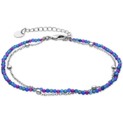 Luxenter Armband met Paars Kristal zilver afwerking - Miwa