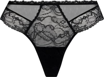 Lise Charmel - Feerie Couture - string - zwart - Calais kant - ACH0074 - L