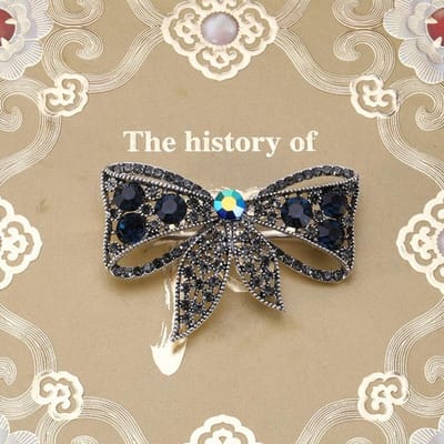 Exquis et Tendance Strass Tendance Corsage pour Femme Broche en Alliage Nœud en Cristal Accessoires de Vêtement DIY black