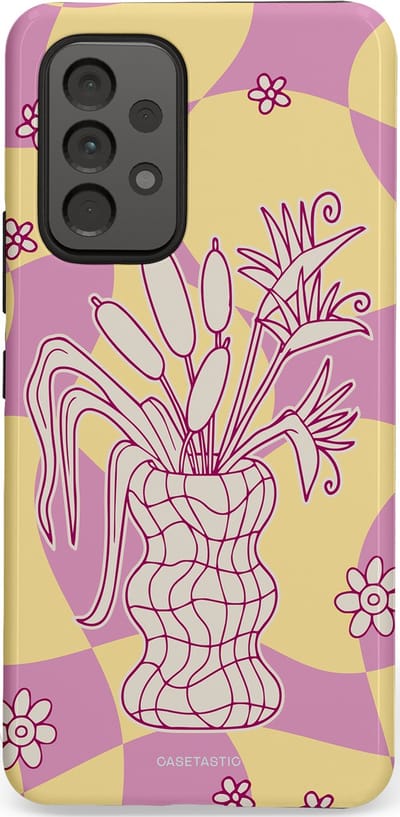 Casetastic Hoesje Geschikt voor Samsung A53 - Stijlvolle Beschermende Duo-layer Case - Bosje vol roze