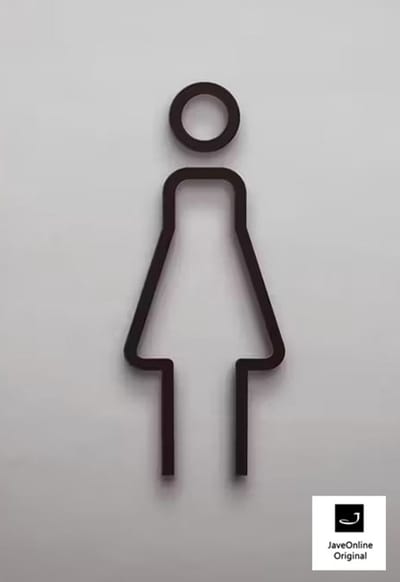 Pictogram kleedkamer of toilet - VROUW 3D - Hoogwaardig Acryl bord - Zelfklevend - Pictogram - Deurbord - Dames kleedkamer of toilet