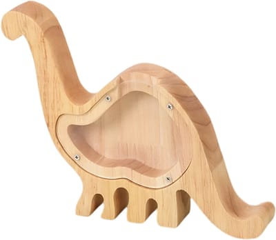 longziming Spaarpot Draak met Lang Hals– Afneembaar – Houten Muntendoos, Personaliseerbaar, Kindercadeau voor Jongens en Meisjes – Houten