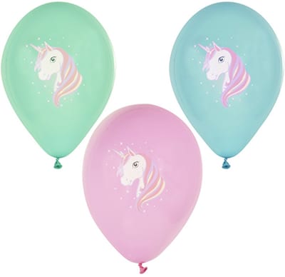 PAPSTAR luchtballonnen 'Unicorn', kleuren assorti