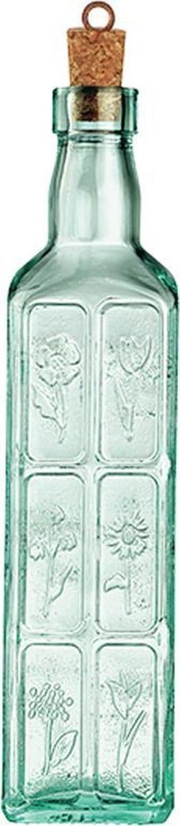 Bormioli Rocco - Olie & Azijn fles met Kurk - 500ml - Groen Transparant
