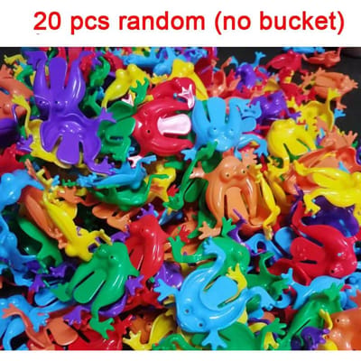 5-20 stuks Springende Kikker Stuiter Speeltjes Voor Kinderen Nieuwigheid Drukken Grappige Stuiterende Kikker Speelgoed Verjaardagsfeest Kinderen Traktatie Spel Cadeaus OneSize