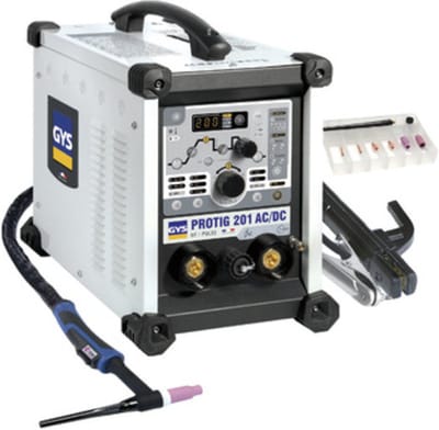 GYS PROTIG 201 AC/DC HF FV TIG blaastoorts 10 - 160 A incl. blaastoorts