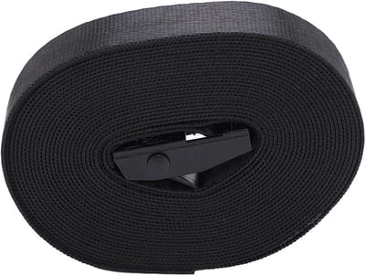 Sjorbanden Hoge Sterkte - Bindtouw Vastzetband - Bagage Vervoeren - Zinklegering Sluiting - 2x 3 Meter - Zwart